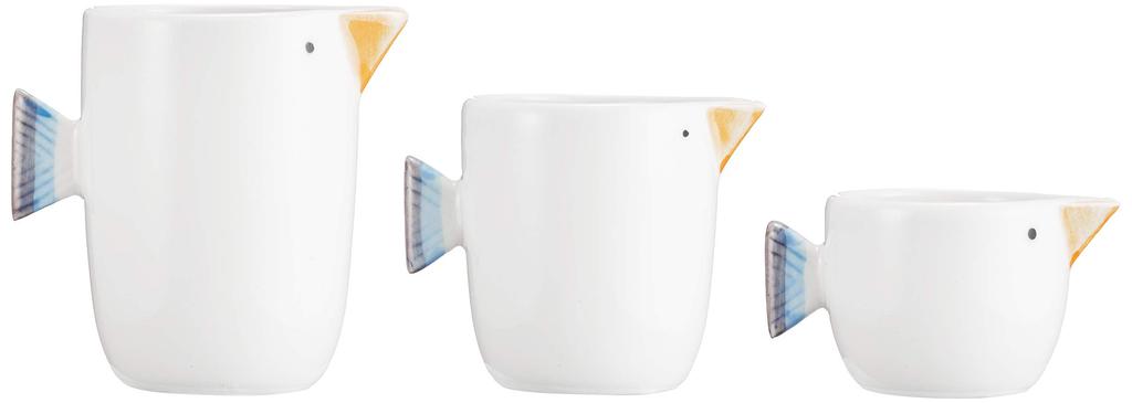 Nishikai Toki Hasami Ware H.Craft Tori 3-Piece Mini Pot 42926 Approx. S-5cm W X 4cm D X 3cm H, M-5cm W X 4cm D X 4.5cm H, L-5.5cm W X 4.5cm D X 6.5cm