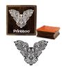 Printtoo Square Owl Pattern Wooden Rubber Stamp Scrap-booking Craft Stamps-2 X 2