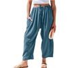 Women's Fashion Casual Solid Color Print High Waist Pants & Capris
