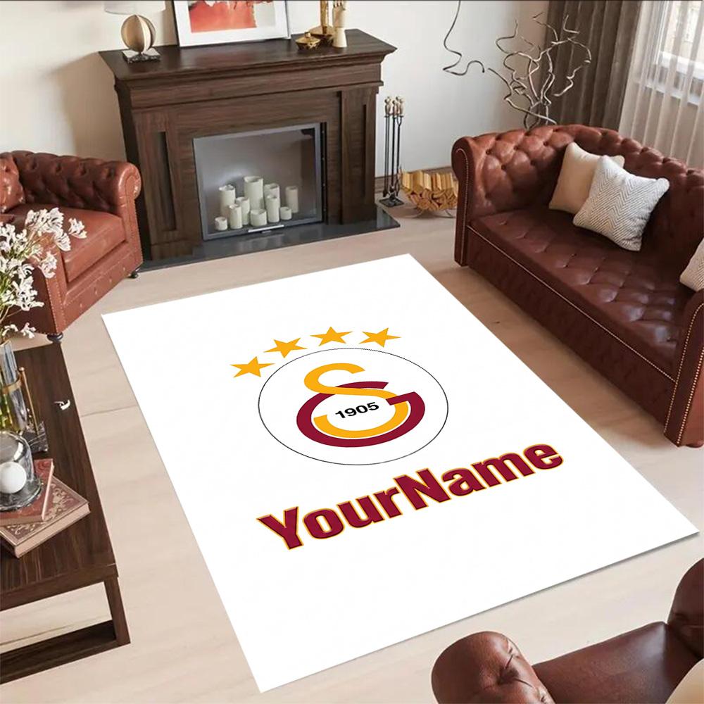 Galatasaray 342 Personalized Name Floor Rug Office Rug Suitable for Kitchen Entryway Bedrooms Outdoor Antislip Carpet Decorate Offices