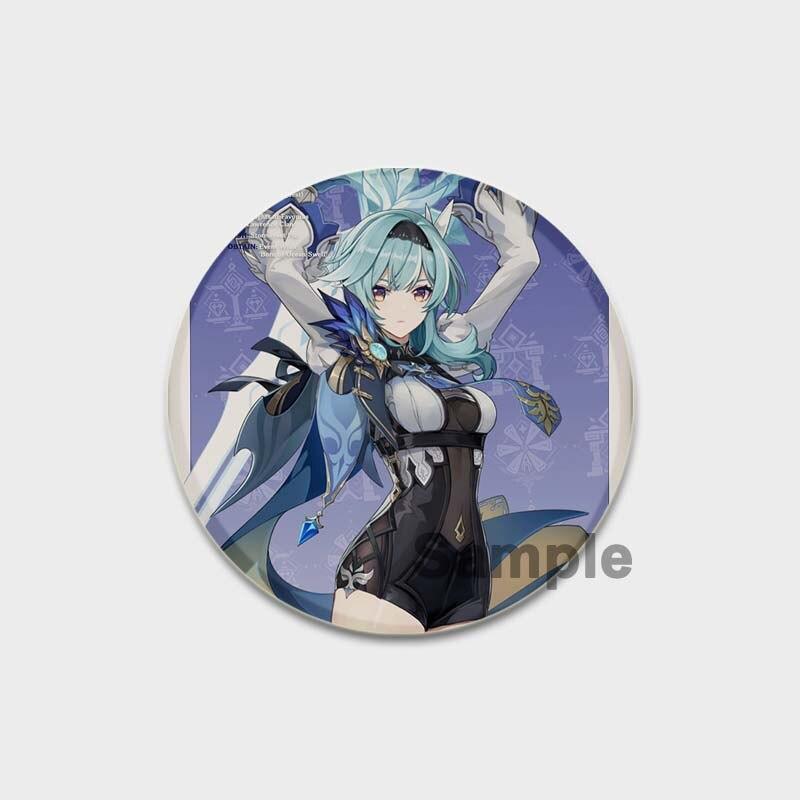 58 мм аниме Genshin Impact значки Yae Miko Xiao Zhongli, эмалированные булавки, мультяшная пуговица, брошь, украшение на грудь для рюкзаков, подарки для фанатов