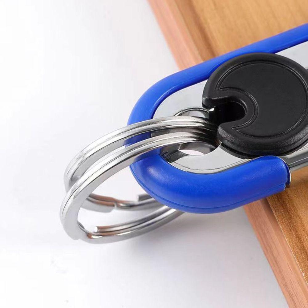 Двойное кольцо брелок для ключей автомобиля пряжка уличный карабин модный брелок для мужчин