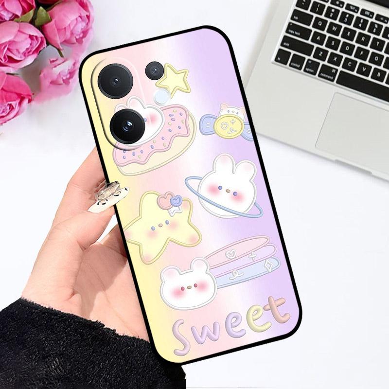 Для VIVO T4 Pro T4Pro 5G Чехол V2510 Модный Милый Мультяшный Мягкий Силикон ТПУ Задняя Крышка Чехол Для VIVO V60 V 60 VIVOV60 Чехлы для Телефона