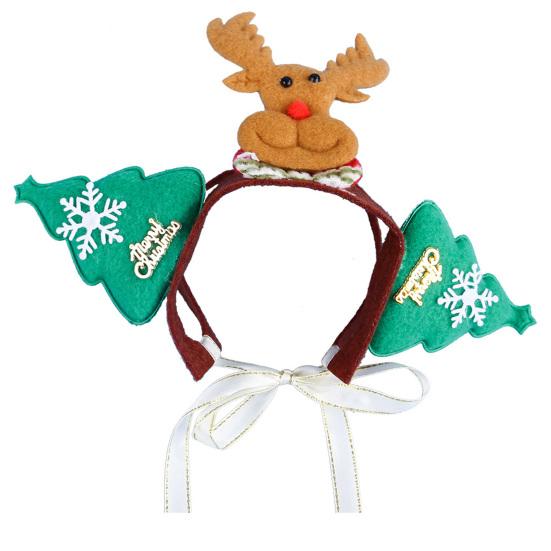 Dogs Cats Christmas Patterns Headband Photography Props Pet Headwear Accessory