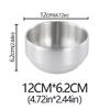 Korean Kimchi Bowl 304 Stainless Steel Double Rice Bowl Soup Bowl Steamed Rice Bowl Children's Anti-Scalding Rice Bowls