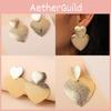 Heartshaped Metal Earrings For Women Fashion Geometric Design Gift Wedding
