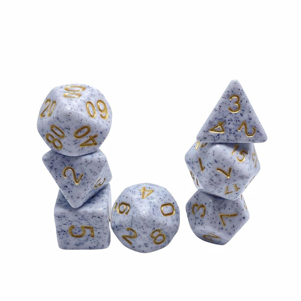 7 шт./компл., 7 кубиков, настольные игровые многогранные игральные кости D4 D6 D8 D10 D12 D20, игровые кости, прочные игральные кости DND, TRPG DND