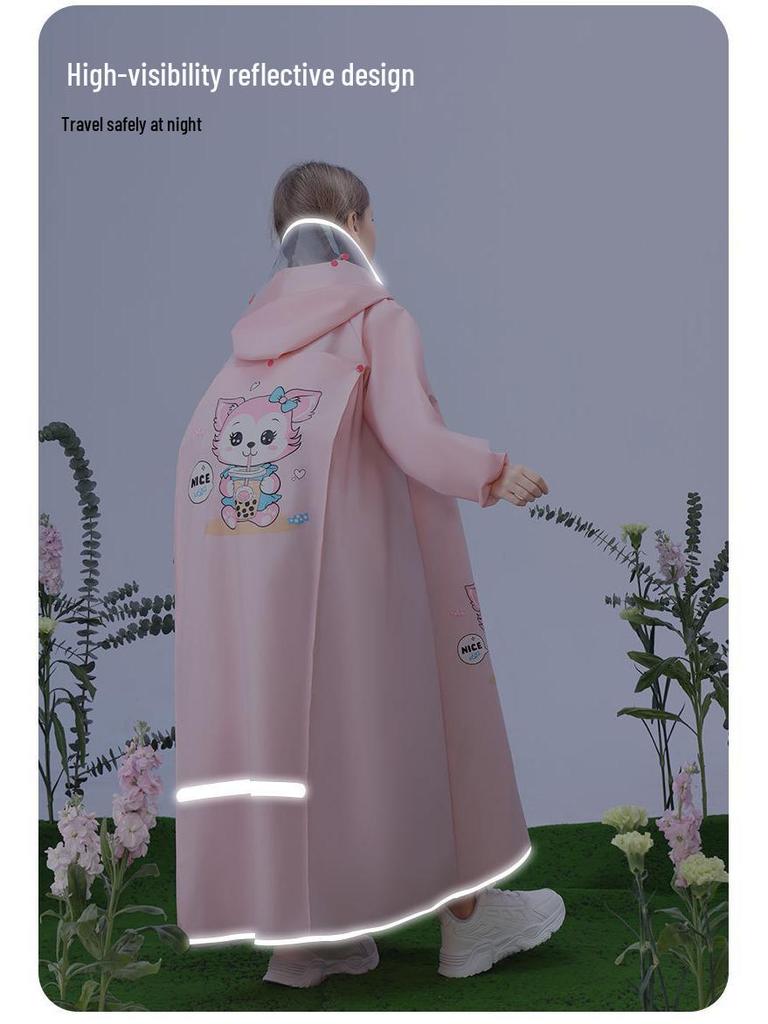 Детский полноразмерный водонепроницаемый велосипедный дождевик с чехлом для рюкзака, возраст 5-12 лет