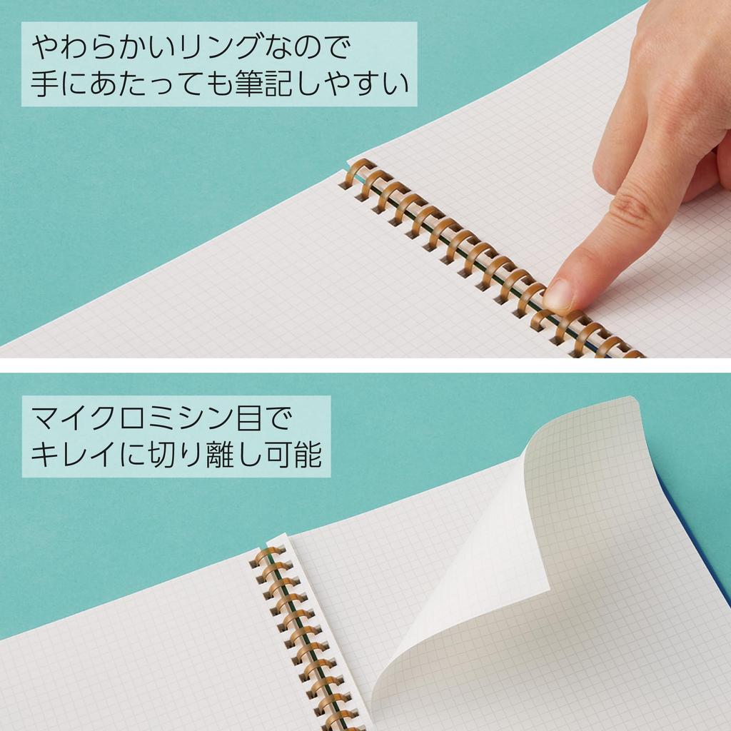 KOKUYO Note Soft Ring Note Sooofa A5 Deformed 4mm Grid Green S-SV738S4-L1G