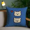 Cartoon Cute Creativity Cushion Cover Plush Fabric DoubleSided Printed Invisible Zipper Sofa Pillow Case Home Bedroom Decor