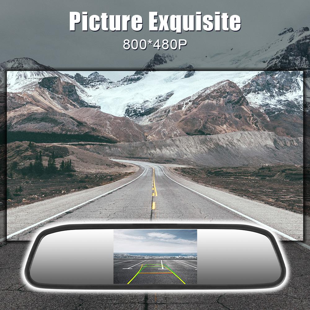 Automotive Accessories TFT LCD Color Monitor 4.3 Inch Rearview Car Rearview Mirror Display HD Video Auto Parking Monitor