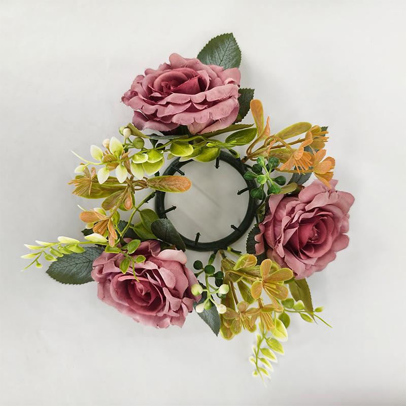 Искусственная Роза Подсвечник Венок Гирлянда Свадебные Шаровые Украшения Орнамент Праздничные Атрибуты