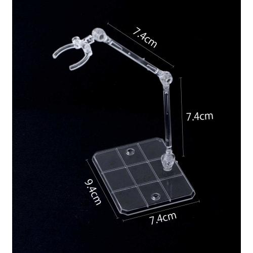 12-Piece Plastic Model Figure Stands, 1/144 Scale, 180-Degree Articulated Polycarbonate Display Stands, Clear, Perfect for Displaying Models, Figures,