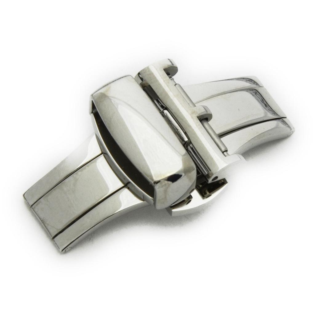 Ремешок для часов CASSIS с D-пряжкой PBF D-BUCKLE2 Двусторонний 16 мм Серебристый с инструментом для замены CASSM2016