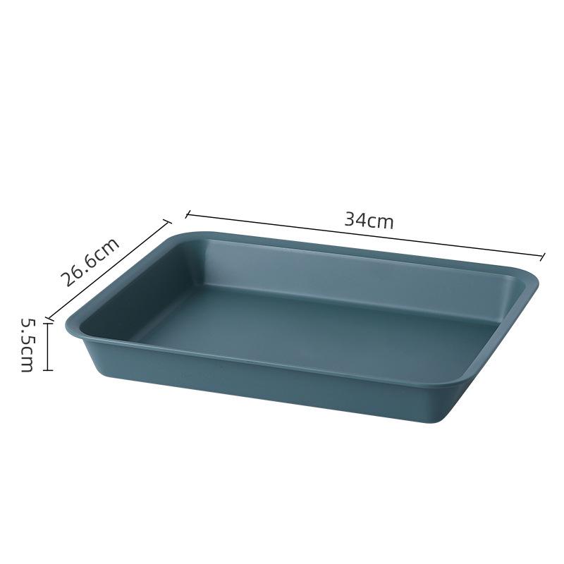 Nordic Plastic Tea Fruit Dessert Serving Tray Rectangular Kitchen Food Cake Plate Dinnerware Table Dining Organizer