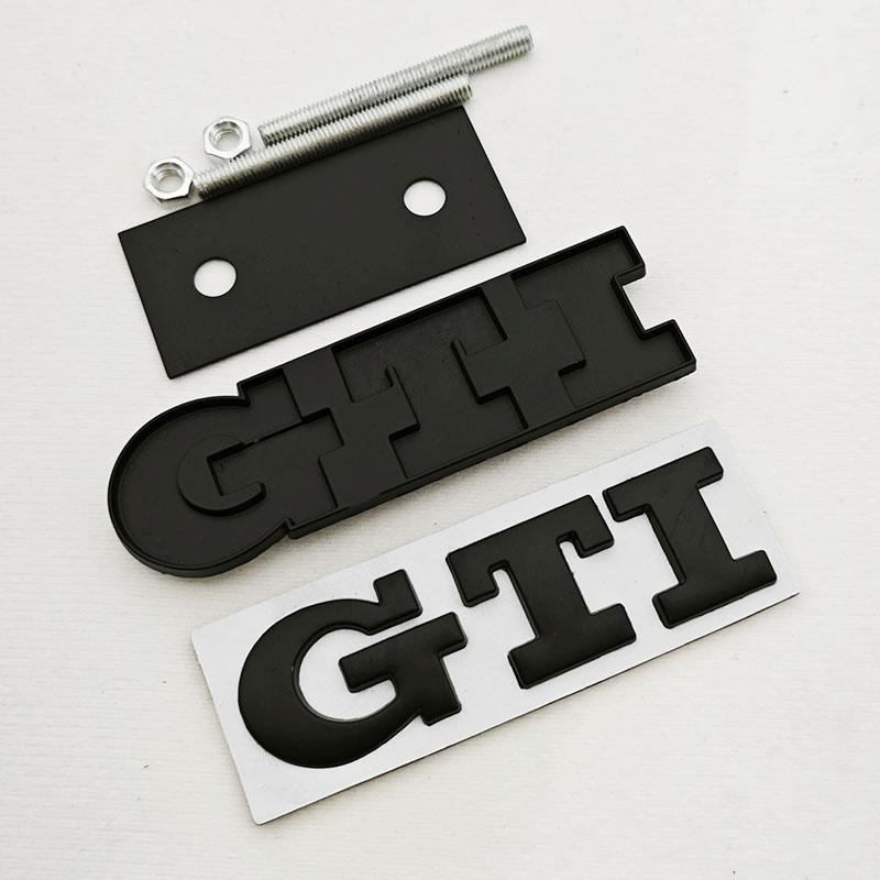 AABIL1 2026 Hot VOLKSWAGEN 3D Metal Car Grille Logo GTI Badge Emblem For Volkswagen VW Polo Golf 4 5 6 7 8 Mk4 Mk5 MK6 MK7 MK8 GTI Stic