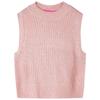 Knitted Pullover Vest for Children Light Pink 92/104/116/128/140
