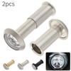 Solid Brass 2pcs 16mm Door Peephole Viewer 200 Degree Wide Angle HD Optical Glass Lens Heavy Duty Universal for 40 To 60mm Thickness Home Office Hotel