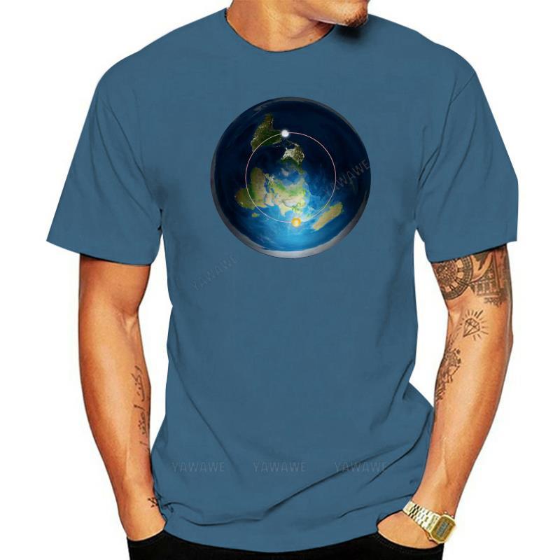Flat Earth Map Tee Top Design Men T Shirt Size S 3Xl Superior Quality Tee Shirt man summer short sleeve fashion brand tshirt