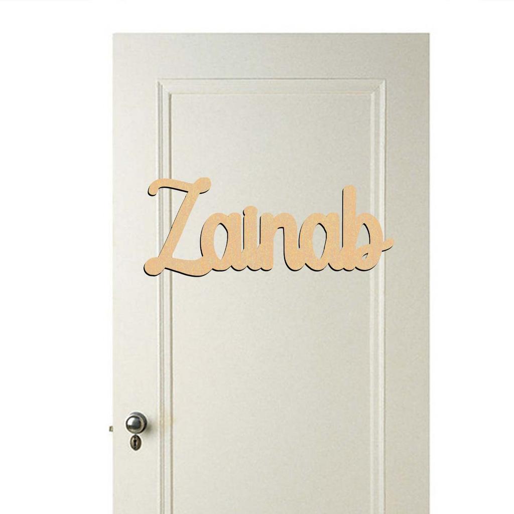 1pc Funny zainab example Customized Letter Laser-Cut Sign Wooden Sign Wooden Plaque Unfinished Wood for Painting or Glittering