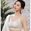 Large size without steel ring, soft support and seamless gathering breathable bra, summer thin bra