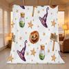 Lightweight Flannel Throw Blanket Soft, Warm Cozy Blanket for Home Lounging, Christmas & Halloween Holiday Decor
