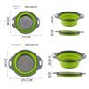 Foldable Silicone Colander Set: Easy-to-Store Round Kitchen Drain Baskets