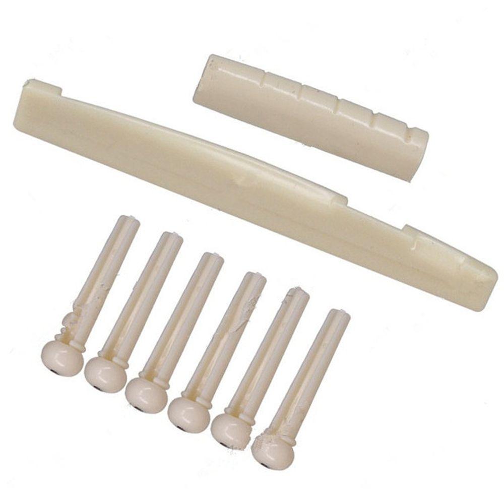 White/Black Guitar Accessories Portable Classica Guitar Saddle Nut Bridge Pins