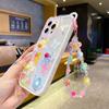 Новый трехмерный цветочный браслет чехол для мобильного телефона подходит для Huawei MATE60PRO противоударный мягкий чехол P70 ремешок стиль для девушки