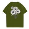 Women's Casual Round Neck Floral Print Short Sleeve T-Shirt Top