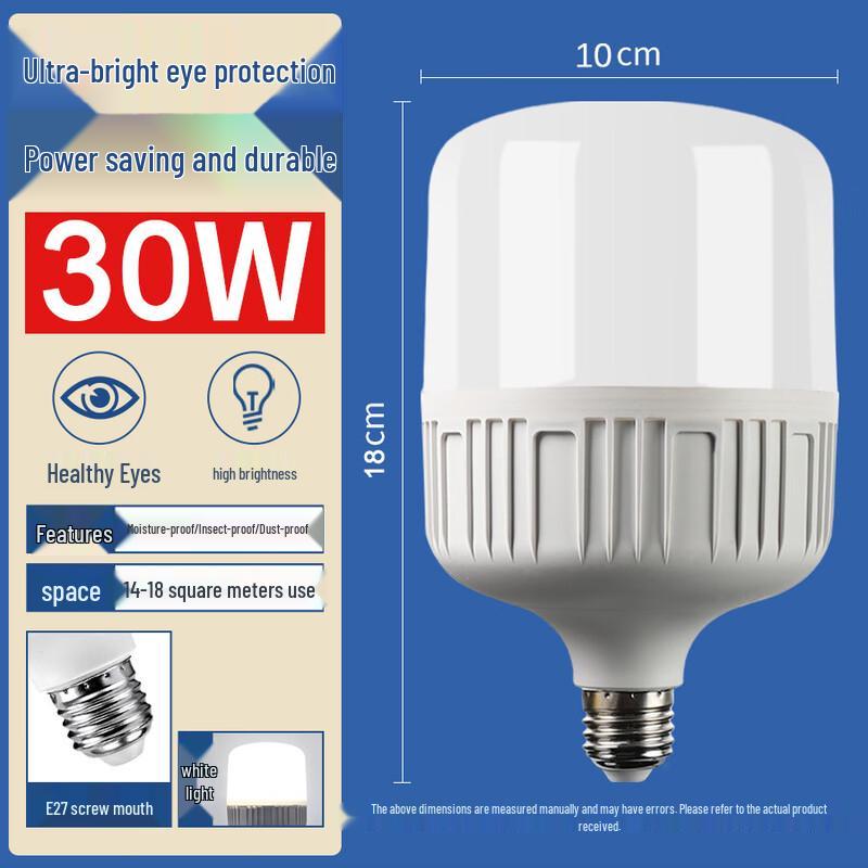Oeny 30W E27 Super Bright LED Bulb (2-Pack)