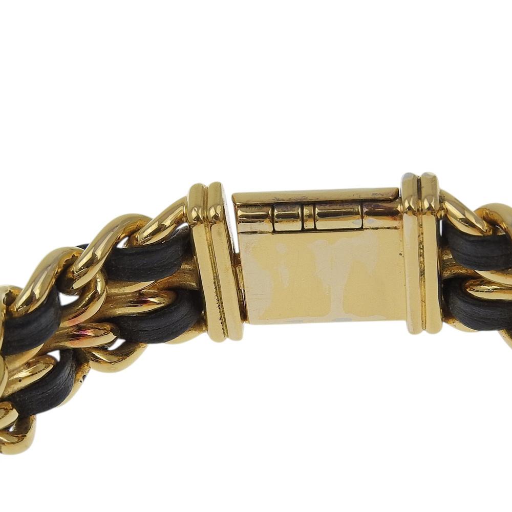 Chanel Premiere S Watches H0001 blackDial Plated Gold/leather Quartz Analog Display Women Used