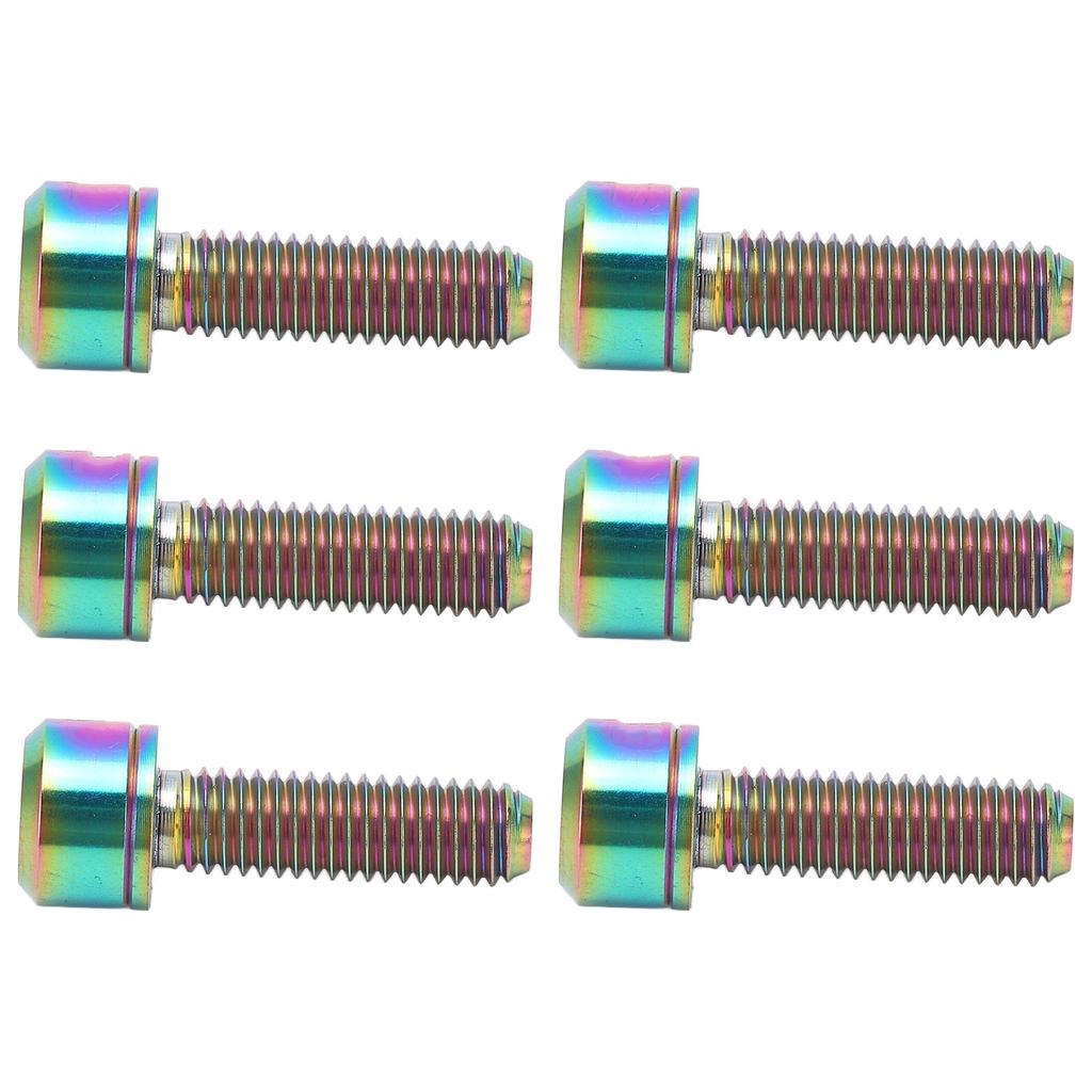 6 шт. RISK Титановый сплав Винты для крепления выноса руля горного велосипеда с шайбами M5x18мм