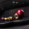 Cinnabar Gourd Pendant Necklace & Keychain – Openable Bottle for Cinnabar Gold Sand, Natural Stone, Good Luck Charm for All Genders.