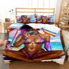 Цифровая печать Покрывало для одеяла с черной девочкой Постельное белье Комплект из трех предметов Домашний текстиль Простыня