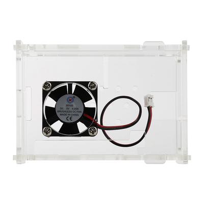 Подходит для Raspberry Pi 4 Model B, акриловый чехол, корпус с охлаждающим вентилятором