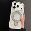 Чехол-блестяшка для iPhone 17 Pro Max с магнитной подставкой и защитой от падений 16X