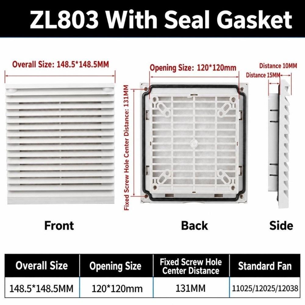 ABS Vent Filter Waterproof Louver Vent Air Ventilation System Air Vent Fan Cooling