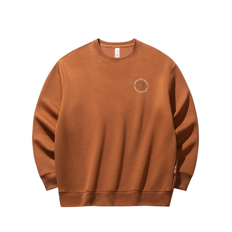 Anta X Kafa Collaboration Casual Comfortable Pullover Sports Hoodie Unisex Hoodies Ginger-Sugar-Coffee 172517702-2