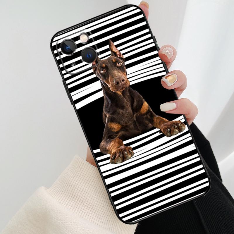 Чехол для телефона с таксой и доберманом для iPhone 17 Pro Max 16 15 11 13 12 14 Pro Max mini 15 16 Plus 16e 17 Air Cover