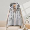 Winter fashion new thickened cotton-padded clothes women's loose hooded warm versatile down cotton vest jacket