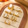 18K Gold Plated Titanium Steel Butterfly Flower Open Ring