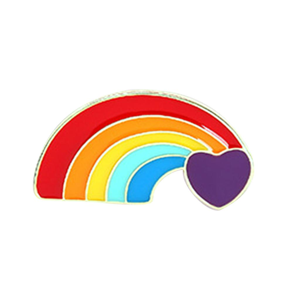50pcs Gay Pride Rainbow Brooch Creative Victory Heart-shaped Cute Lapel Pin Decorations For Clothes Bags Hats