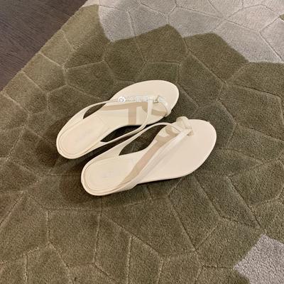 Кожаный минималистичный ремешок, круглая головка, закрытый носок, толстый каблук, крутые шлепанцы, женская летняя обувь, полусабо