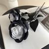 Fake Flower Black Silk Artificial Rose Flower Halloween Gothic Dark Flowers For Wedding Home Party Decor Simulation Flowers