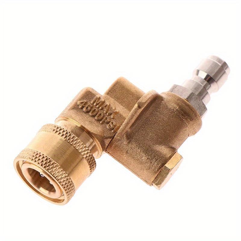 High Pressure Car Washer 1/4" Quick Connect Rotary Coupler Adjustable Adapter with 5 Spray Nozzles Copper Connection