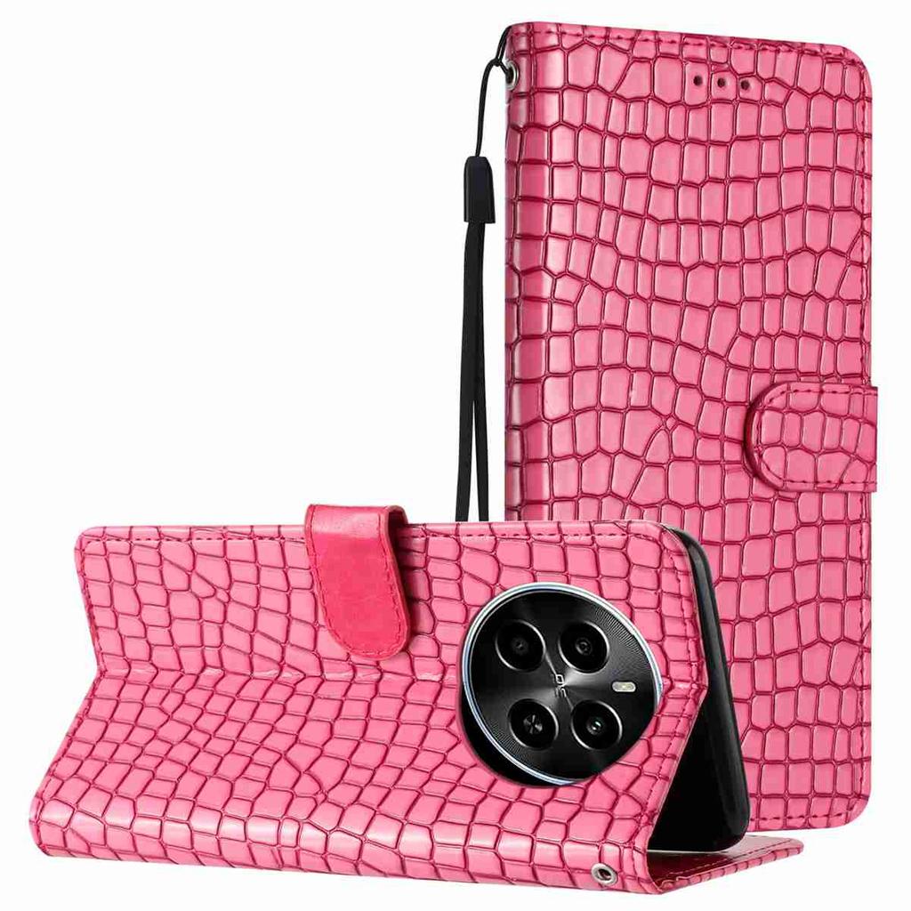 Crocodile Fashion Phone Case for Tecno Series.Infinix Smart 8/itel A70/Camon 20 Pro/Spark 20...,Faux Leather Wallet with Card Slots & Shockproof