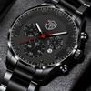 DEYROS New Fashion Men's Watch Luxury Business Calendar Quartz Watch Stainless Steel Strap Men's Watch Father's Day Gift