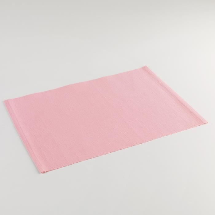 CDaffaires Set de table 33 x 45 cm coton uni delicia Rose
