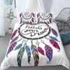 Комплект пододеяльника Dreamcatcher King Size Бохо Ловец снов Постельное белье Микрофибра Богемный стиль Пододеяльник Для девочек Женщин